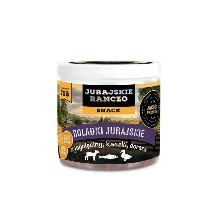 Treserki roladki z jagnieciny, kaczki i dorsza Jurajskie Ranczo - 70g