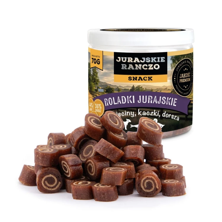 Treserki roladki z jagnieciny, kaczki i dorsza Jurajskie Ranczo - 70g