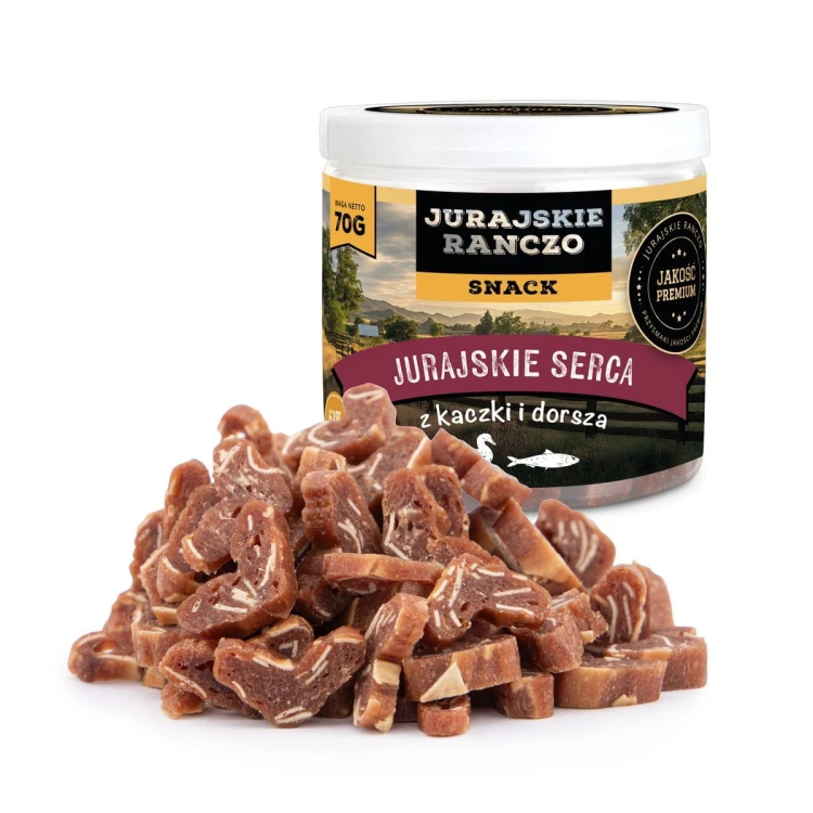 Treserki serca z kaczki i dorsza Jurajskie Ranczo - 70g