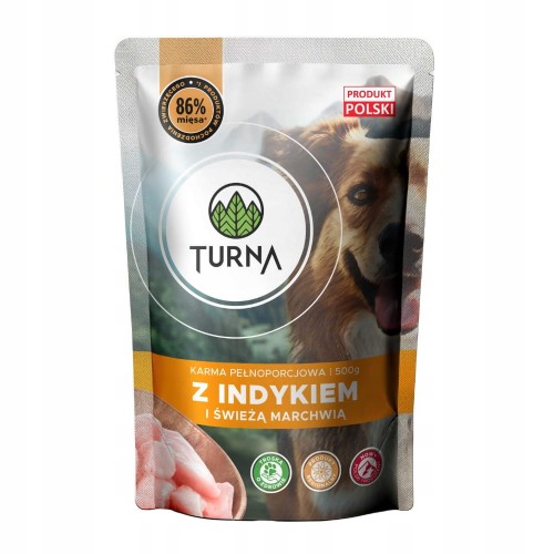 Karma dla psa TURNA saszetka 500g indyk