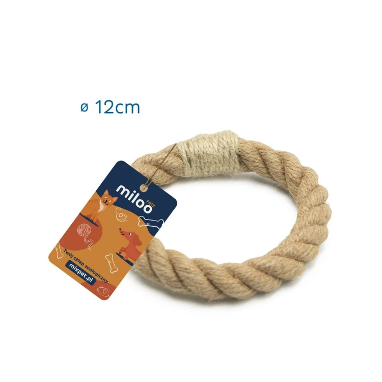Szarpak - naturalna zabawka, gryzak z włókna konopnego - MilooPets