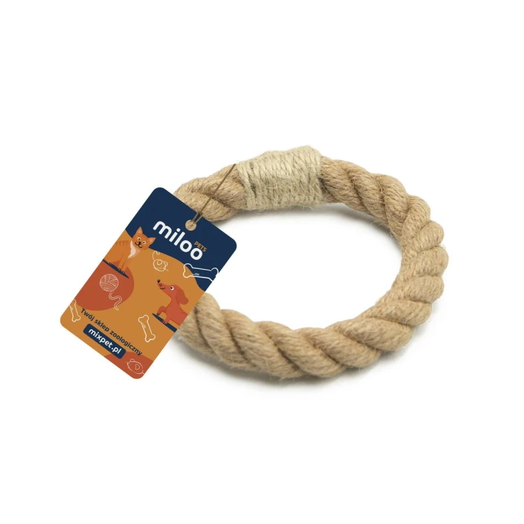 Szarpak - naturalna zabawka, gryzak z włókna konopnego - MilooPets