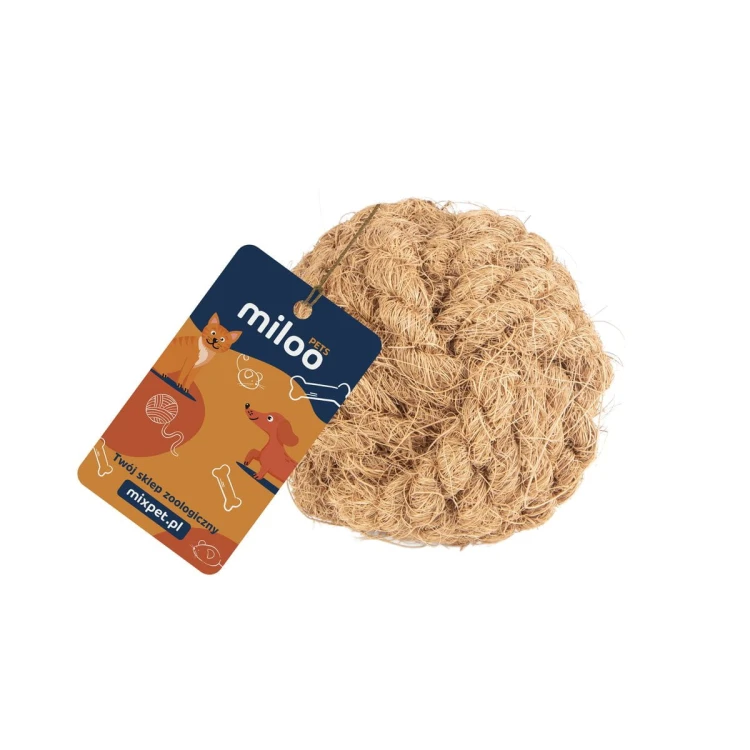 Piłka - naturalna zabawka, gryzak z włókna kokosowego (L) - Miloo Pets