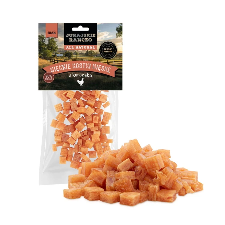 Miękkie kostki mięsne z kurczaka Jurajskie Ranczo - 100 g