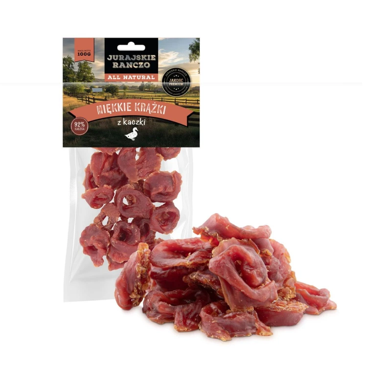Miękkie krążki z kaczki Jurajskie Ranczo - 100 g