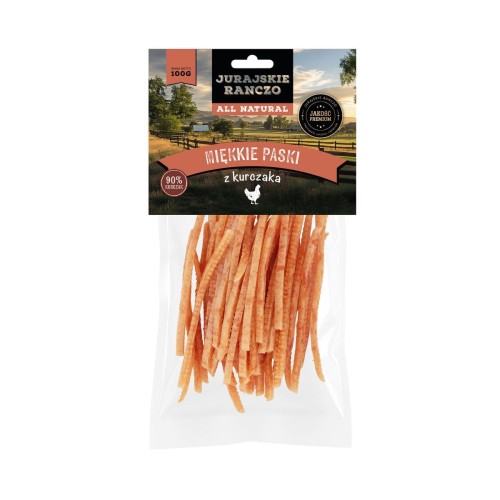 Miękkie paski z kurczaka Jurajskie Ranczo - 100 g