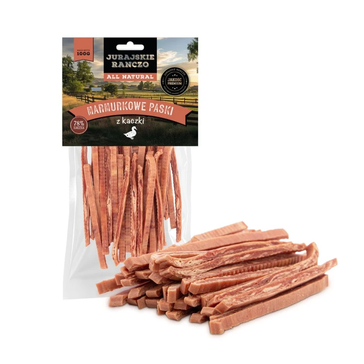 Marmurkowe paski z kaczki Jurajskie Ranczo - 100 g