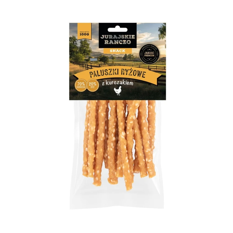 Paluszki ryżowe z kurczakiem Jurajskie Ranczo - 100 g