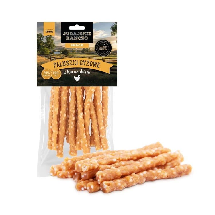 Paluszki ryżowe z kurczakiem Jurajskie Ranczo - 100 g