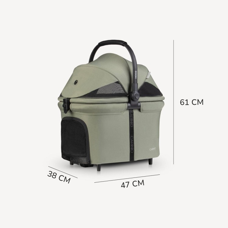 Wózek dla zwierząt Carinio ZOOM Olive