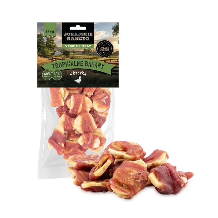 Tropikalne banany z kaczką Jurajskie Ranczo - 100 g