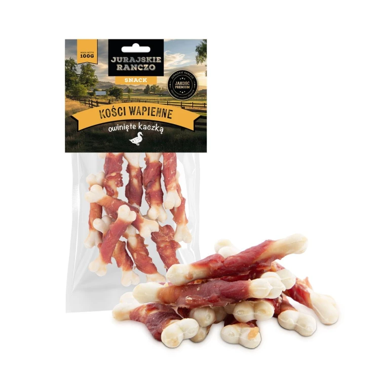 Kości wapienne owinięte kaczką Jurajskie Ranczo - 100 g