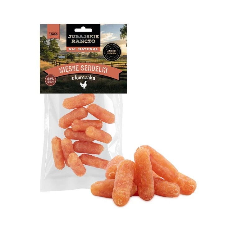 Miękkie serdelki z kurczaka Jurajskie Ranczo - 100 g