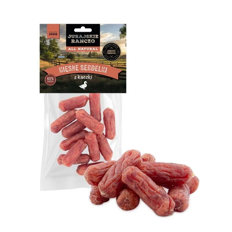 Miękkie serdelki z kaczki Jurajskie Ranczo - 100g