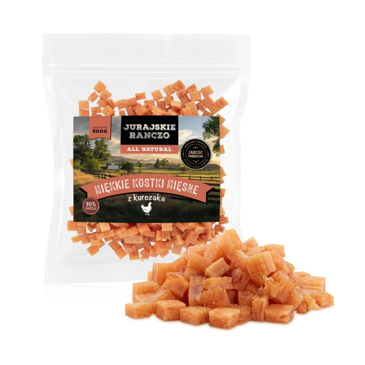 Miękkie kostki mięsne z kurczaka Jurajskie Ranczo - 500g