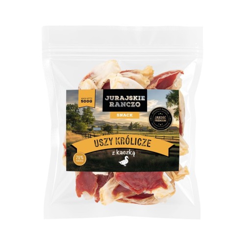 Uszy królicze z kaczką Jurajskie Ranczo - 500g