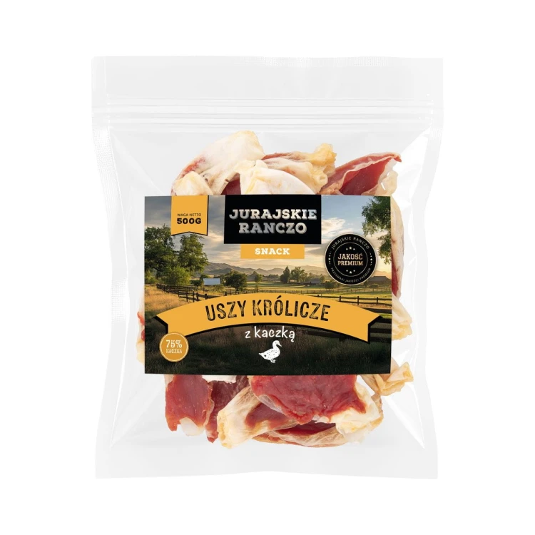 Uszy królicze z kaczką Jurajskie Ranczo - 500g