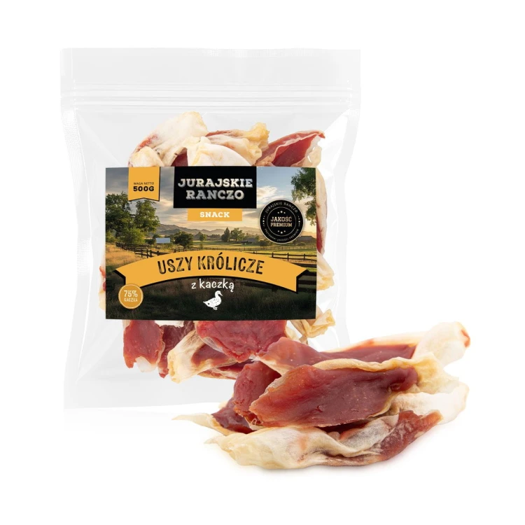 Uszy królicze z kaczką Jurajskie Ranczo - 500g