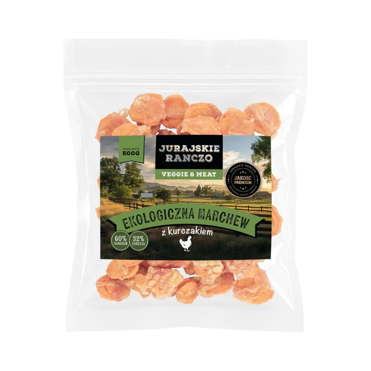 Ekologiczna marchew z kurczakiem Jurajskie Ranczo - 500g