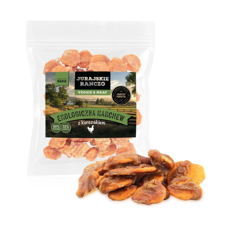 Ekologiczna marchew z kurczakiem Jurajskie Ranczo - 500g
