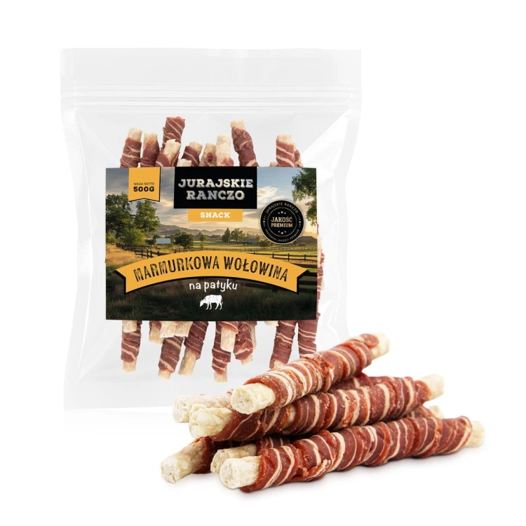 Marmurkowa wołowina na patyku Jurajskie Ranczo - 500g