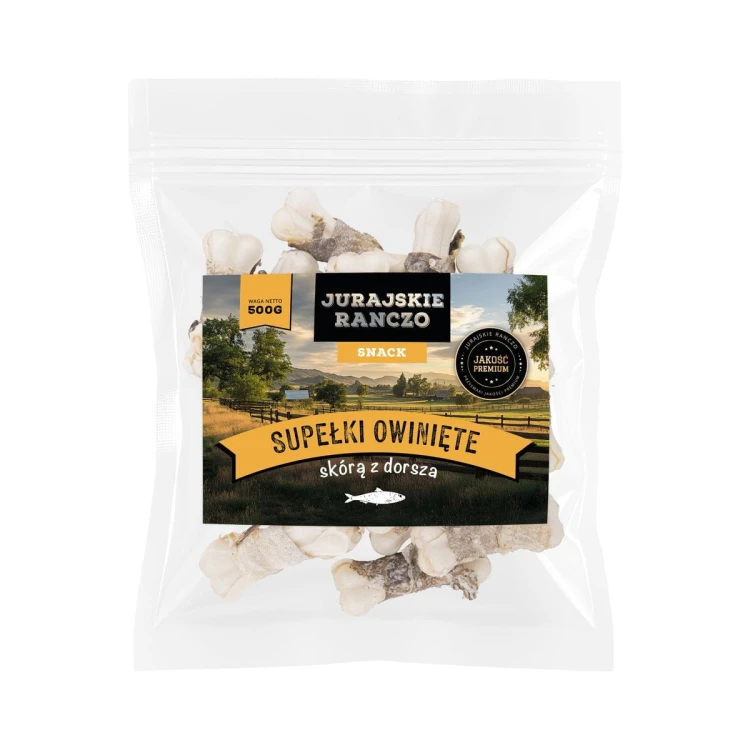 Supełki owinięte skórą z dorsza Jurajskie Ranczo - 500g