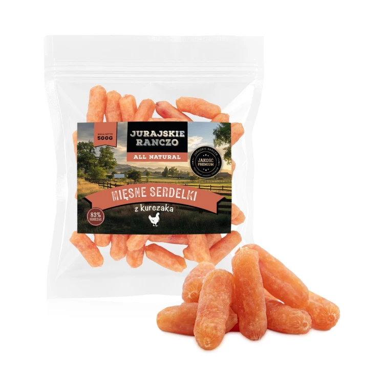 Miękkie serdelki z kurczaka Jurajskie Ranczo - 500g