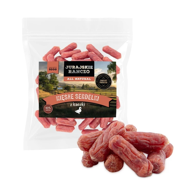Miękkie serdelki z kaczki Jurajskie Ranczo - 500g