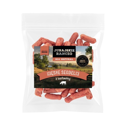 Miękkie serdelki z wołowiny Jurajskie Ranczo - 500g