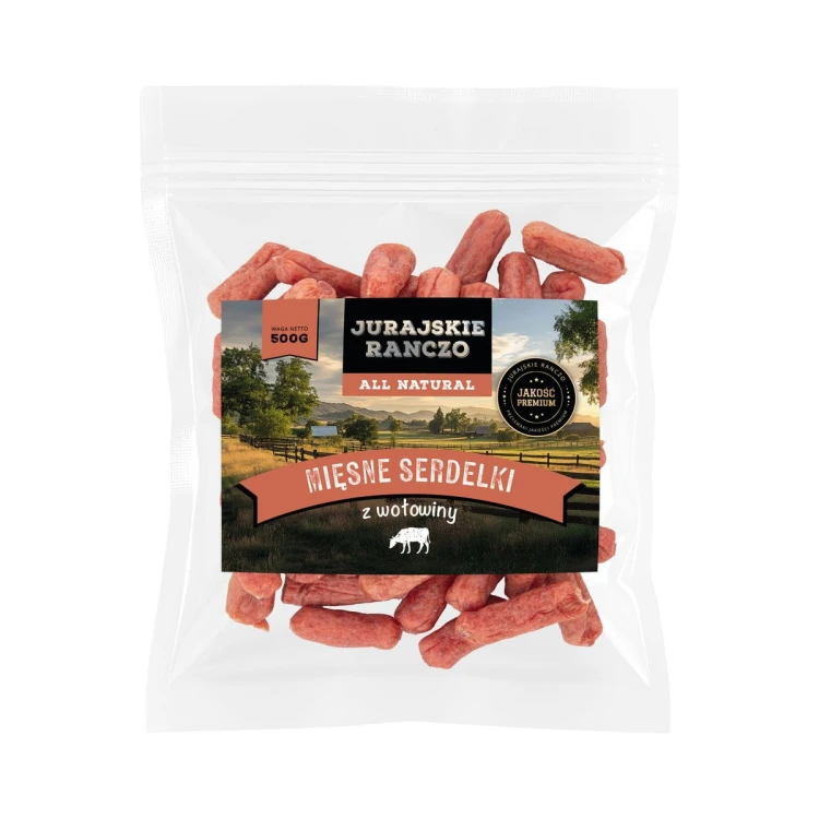 Miękkie serdelki z wołowiny Jurajskie Ranczo - 500g