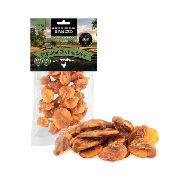 Ekologiczna marchew z kurczakiem Jurajskie Ranczo - 100 g