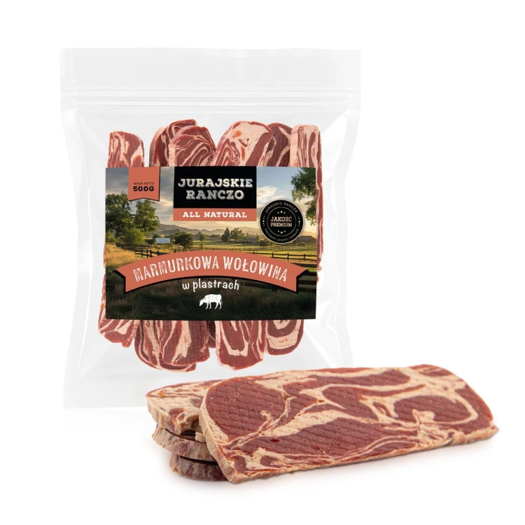 Marmurkowa wołowina w plastrach Jurajskie Ranczo - 500g