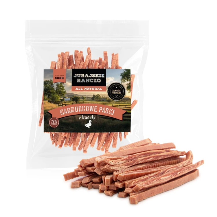 Marmurkowe paski z kaczki Jurajskie Ranczo - 500g