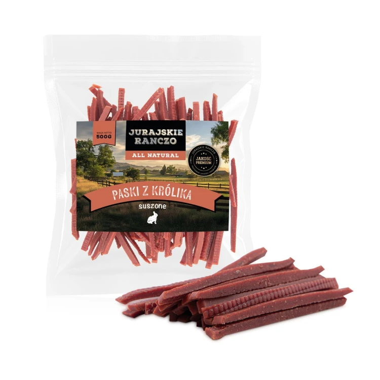 Paski z królika suszone Jurajskie Ranczo - 500g