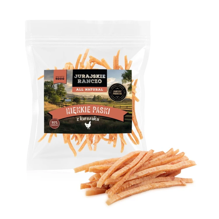 Miękkie paski z kurczaka Jurajskie Ranczo - 500g