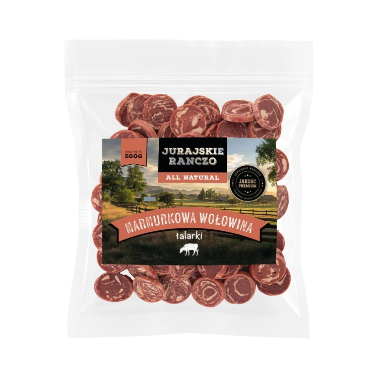 Marmurkowa wołowina talarki Jurajskie Ranczo - 500g