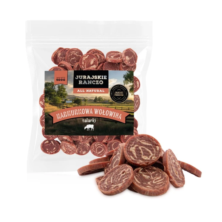 Marmurkowa wołowina talarki Jurajskie Ranczo - 500g