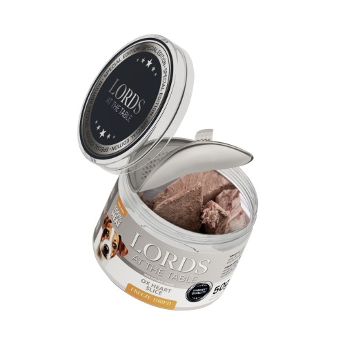 Liofilizowane  serca wołowe w plastrach LORDS - 50g
