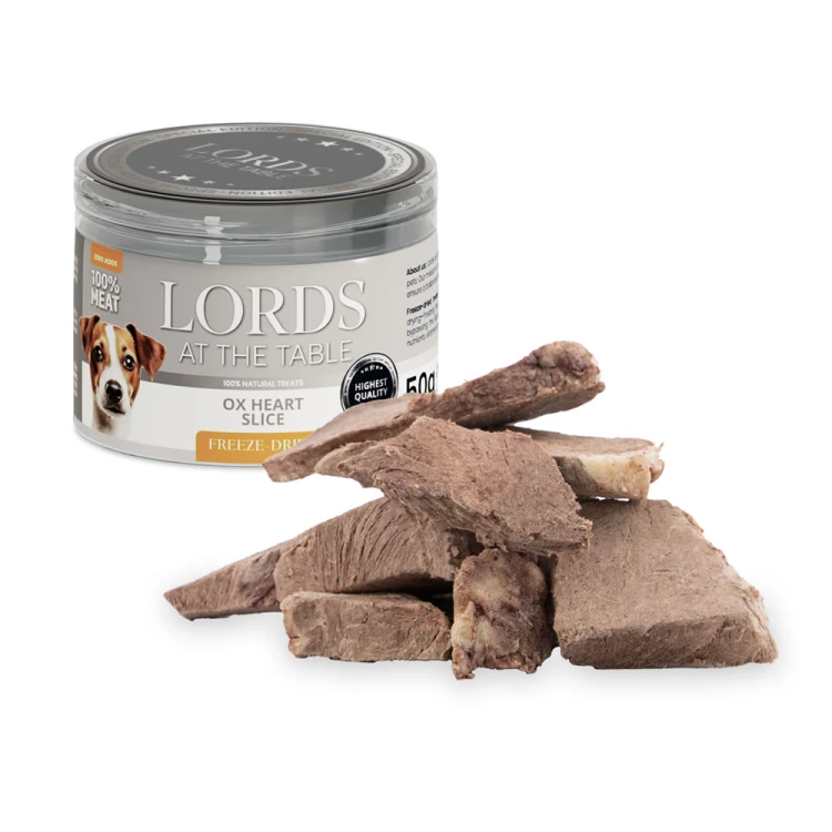 Liofilizowane  serca wołowe w plastrach LORDS - 50g
