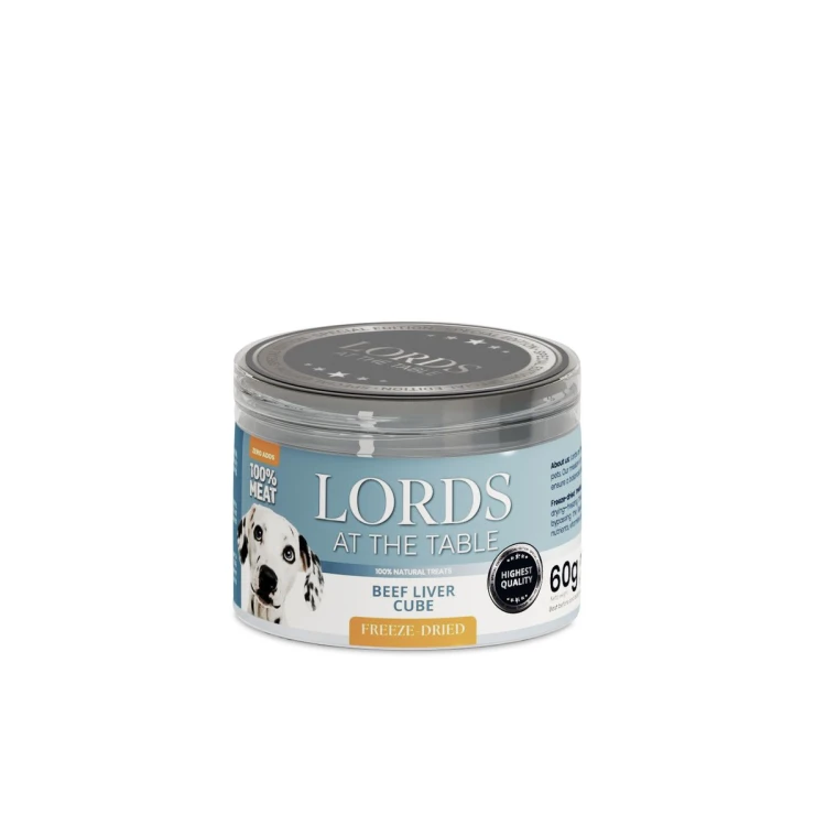 Liofilizowana  kostka z wątróbki wołowej LORDS - 60g