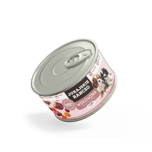 Jurajskie Ranczo karma dla szczeniąt PUPPY. Wołowina. 400g