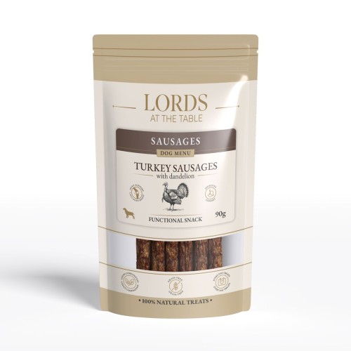 Indyk z mniszkiem lekarskim - Sausage Dog Menu LORDS - 90g