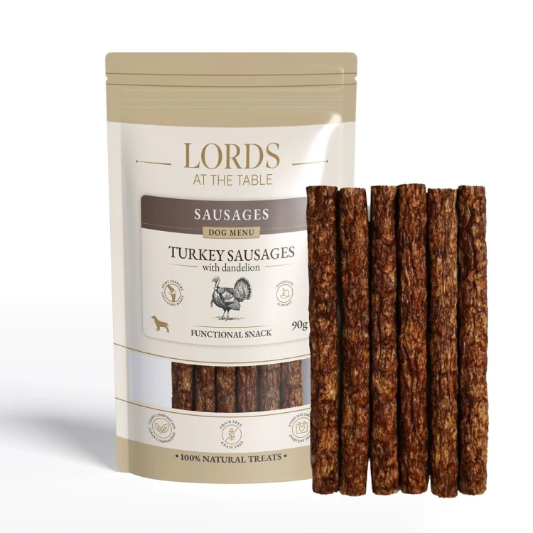 Indyk z mniszkiem lekarskim - Sausage Dog Menu LORDS - 90g