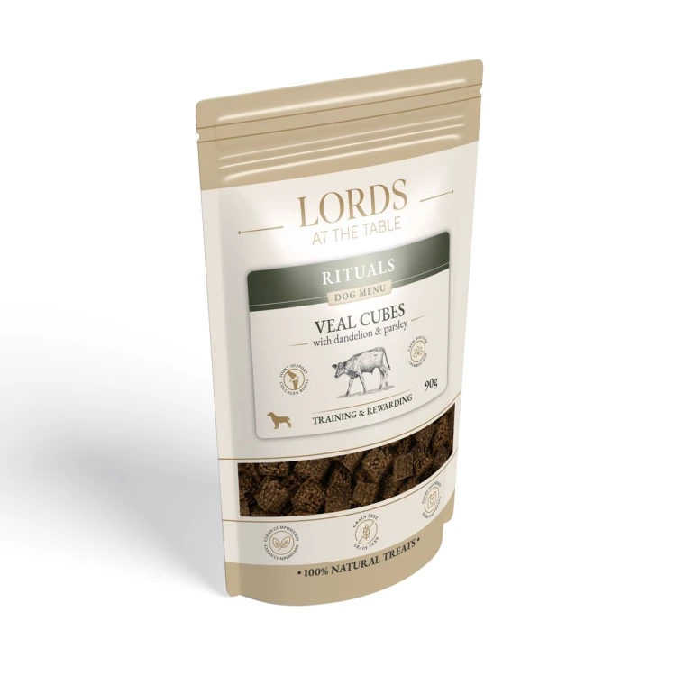Kostki z cielęciny z mniszkiem lekarskim i pietruszką - Rituals Dog Menu LORDS - 90g