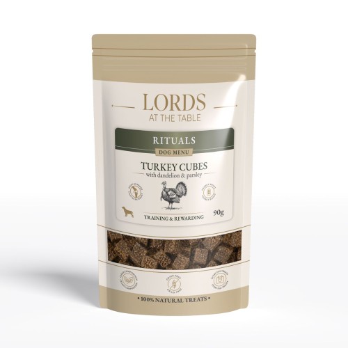 Kostki z indyka z mniszkiem lekarskim i pietruszką - Rituals Dog Menu LORDS - 90g