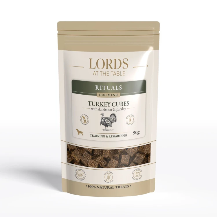 Kostki z indyka z mniszkiem lekarskim i pietruszką - Rituals Dog Menu LORDS - 90g