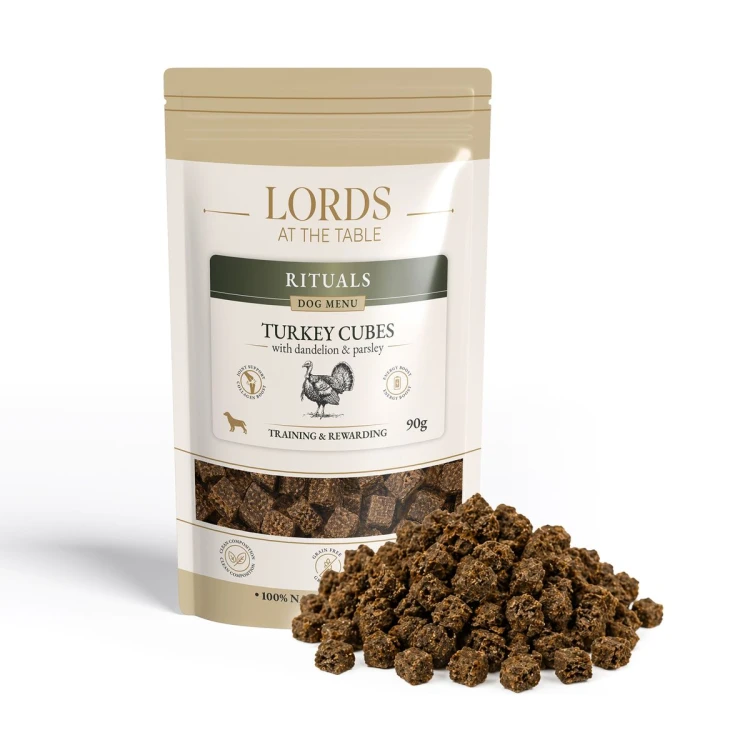 Kostki z indyka z mniszkiem lekarskim i pietruszką - Rituals Dog Menu LORDS - 90g