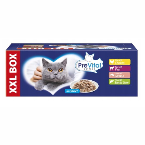 PreVital XXL saszetki kot mix 48 sztuk.