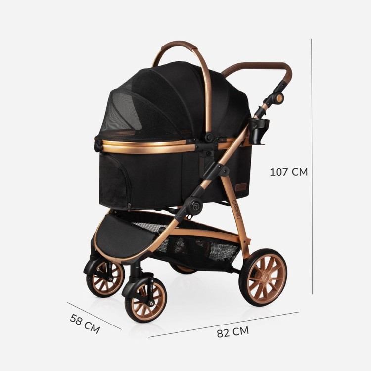 Wózek dla zwierząt Carinio NUKA Black