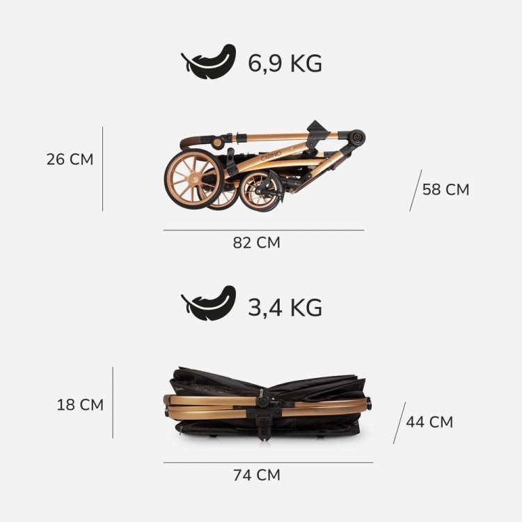 Wózek dla zwierząt Carinio NUKA Black